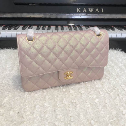 Chanel Handbags, AA+ Quality 100% Genuine Leather Classic Flap Medium Quilted Lambskin Black Gold, 18X 1 1X 5cm BL 4 Colour for chanel hand bag