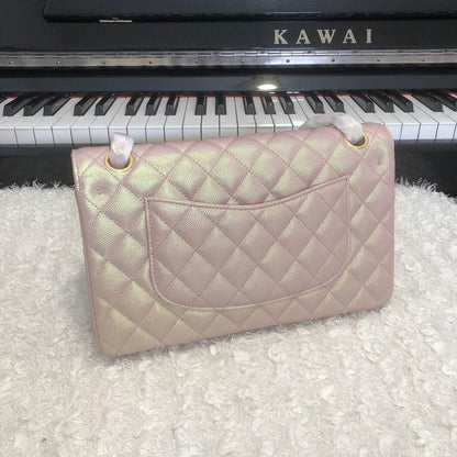 Chanel Handbags, AA+ Quality 100% Genuine Leather Classic Flap Medium Quilted Lambskin Black Gold, 18X 1 1X 5cm BL 4 Colour for chanel hand bag