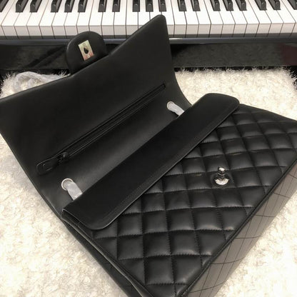 Chanel Handbags, Top AA+ Quality 100% Genuine Leather Classic Flap Medium Quilted Lambskin Black Gold, 18X 1 1X 5cm BL 4 Colour for chanel hand bag