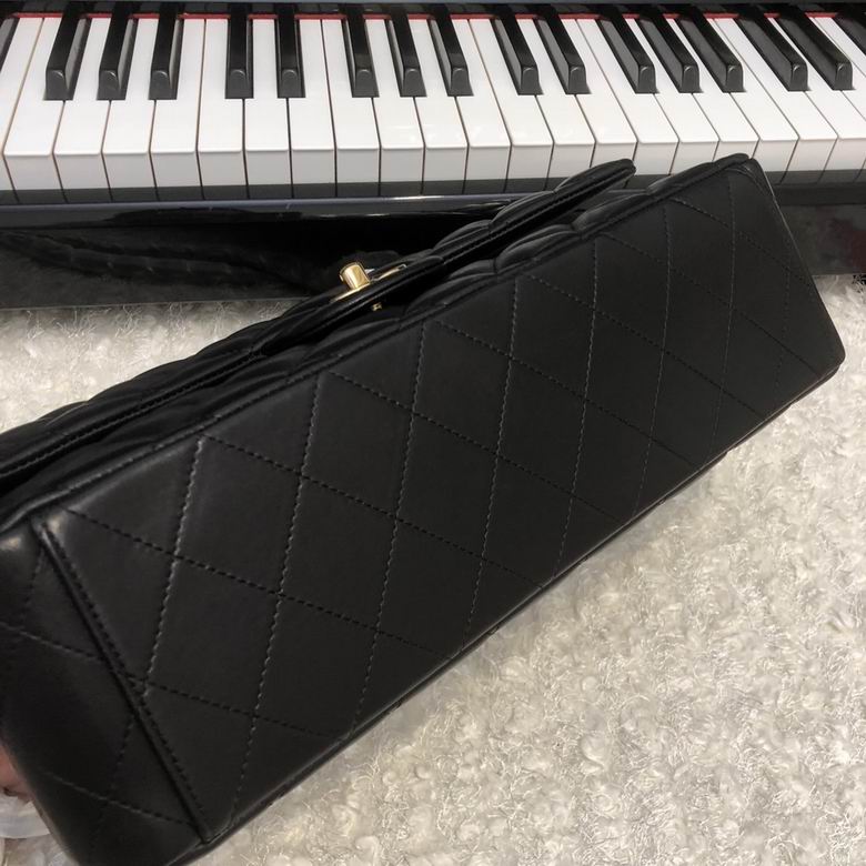 Chanel Handbags, Top AA+ Quality 100% Genuine Leather Classic Flap Medium Quilted Lambskin Black Gold, 18X 1 1X 5cm BL 4 Colour for chanel hand bag