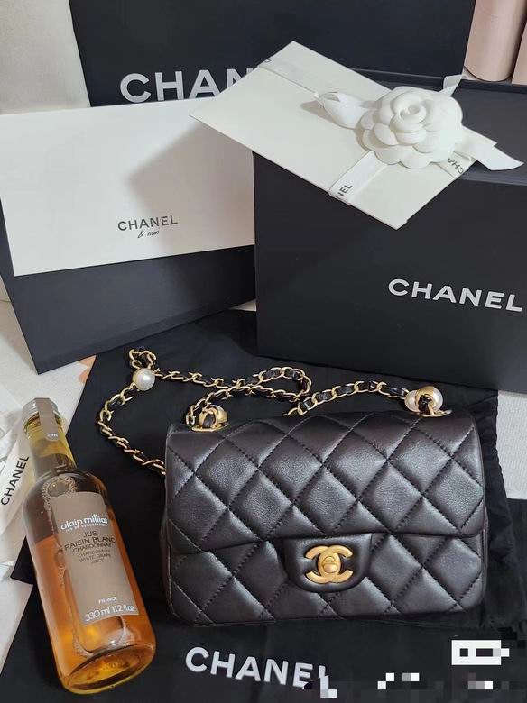 Chanel Handbags, AA+ Quality 100% Genuine Leather Classic Flap Medium Quilted Lambskin Black Gold, 18X 1 1X 5cm BL 4 Colour for chanel hand bag