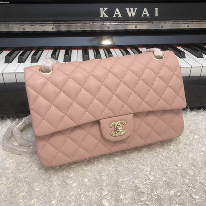 Chanel Handbags, AA+ Quality 100% Genuine Leather Classic Flap Medium Quilted Lambskin Black Gold, 18X 1 1X 5cm BL 4 Colour for chanel hand bag