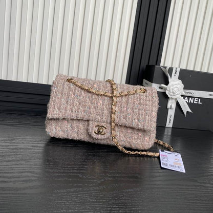 Chanel Handbags, AA+ Quality 100% Genuine Leather Classic Flap Medium Quilted Lambskin Black Gold, 18X 1 1X 5cm BL 4 Colour for chanel hand bag