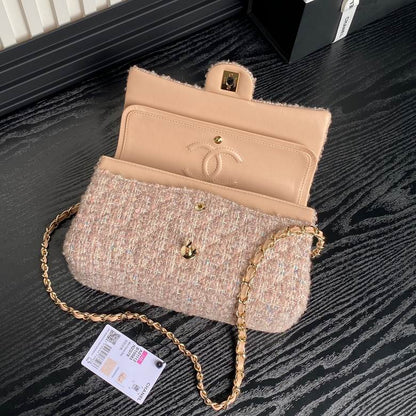 Chanel Handbags, AA+ Quality 100% Genuine Leather Classic Flap Medium Quilted Lambskin Black Gold, 18X 1 1X 5cm BL 4 Colour for chanel hand bag