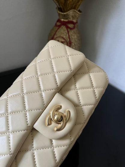 Chanel Handbags, AA+ Quality 100% Genuine Leather Classic Flap Medium Quilted Lambskin Black Gold, 18X 1 1X 5cm BL 4 Colour for Chanel hand bag