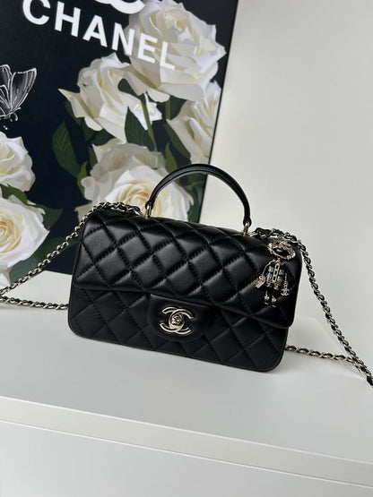Chanel Handbags, AA+ Quality 100% Genuine Leather Classic Flap Medium Quilted Lambskin Black Gold, 18X 1 1X 5cm BL 4 Colour for chanel hand bag