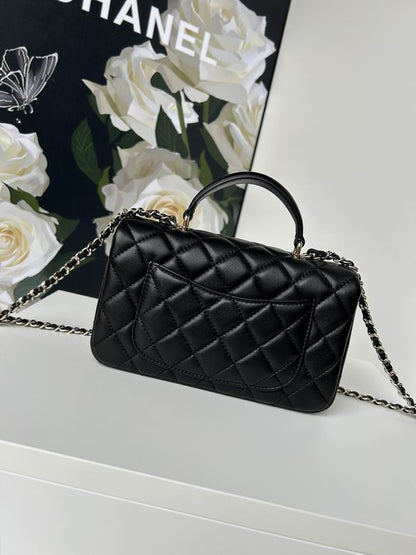 Chanel Handbags, AA+ Quality 100% Genuine Leather Classic Flap Medium Quilted Lambskin Black Gold, 18X 1 1X 5cm BL 4 Colour for chanel hand bag
