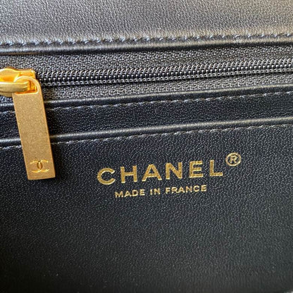 Chanel Handbags, AA+ Quality 100% Genuine Leather Classic Flap Medium Quilted Lambskin Black Gold, 18X 1 1X 5cm BL 4 Colour for chanel hand bag