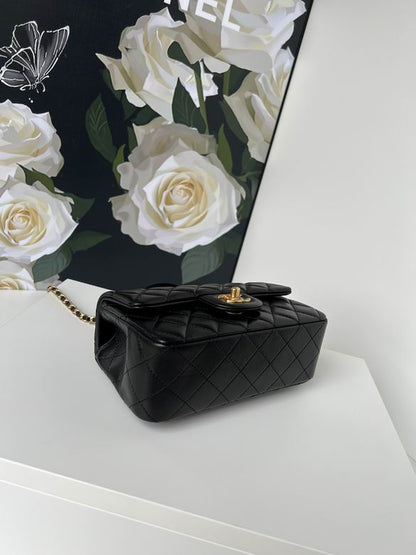Chanel Handbags, AA+ Quality 100% Genuine Leather Classic Flap Medium Quilted Lambskin Black Gold, 18X 1 1X 5cm BL 4 Colour for chanel hand bag