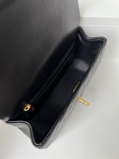 Chanel Handbags, AA+ Quality 100% Genuine Leather Classic Flap Medium Quilted Lambskin Black Gold, 18X 1 1X 5cm BL 4 Colour for chanel hand bag