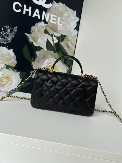Chanel Handbags, AA+ Quality 100% Genuine Leather Classic Flap Medium Quilted Lambskin Black Gold, 18X 1 1X 5cm BL 4 Colour for chanel hand bag