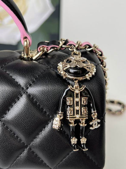 Chanel Handbags, AA+ Quality 100% Genuine Leather Classic Flap Medium Quilted Lambskin Black Gold, 18X 1 1X 5cm BL 4 Colour for chanel hand bag