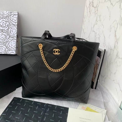 Chanel Inspired Handbags, AA+ Quality 100% Genuine Leather Classic Flap Medium Quilted Lambskin Black Gold, 18X 1 1X 5cm BL 4 Colour for chanel hand bag