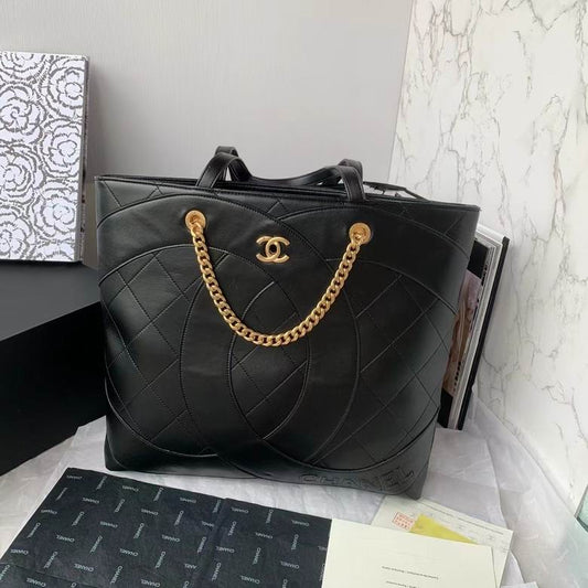 Chanel Inspired Handbags, AA+ Quality 100% Genuine Leather Classic Flap Medium Quilted Lambskin Black Gold, 18X 1 1X 5cm BL 4 Colour for chanel hand bag