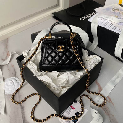Chanel Inspired Handbags, AA+ Quality 100% Genuine Leather Classic Flap Medium Quilted Lambskin Black Gold, 18X 1 1X 5cm BL 4 Colour for chanel hand bag