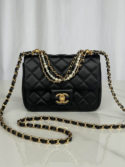 Chanel Handbags, AA+ Quality 100% Genuine Leather Classic Flap Medium Quilted Lambskin Black Gold, 18X 1 1X 5cm BL 4 Colour for chanel hand bag