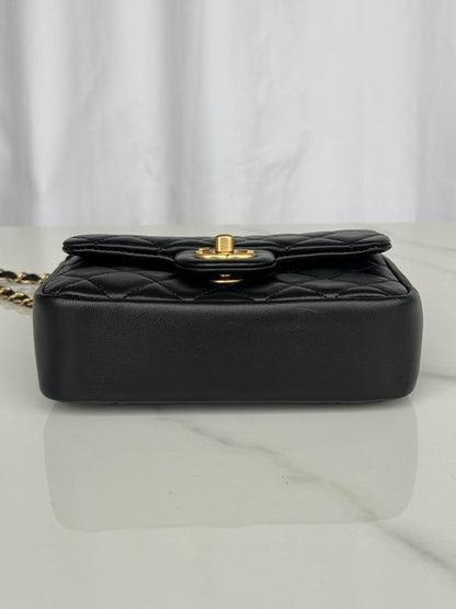 Chanel Handbags, AA+ Quality 100% Genuine Leather Classic Flap Medium Quilted Lambskin Black Gold, 18X 1 1X 5cm BL 4 Colour for chanel hand bag