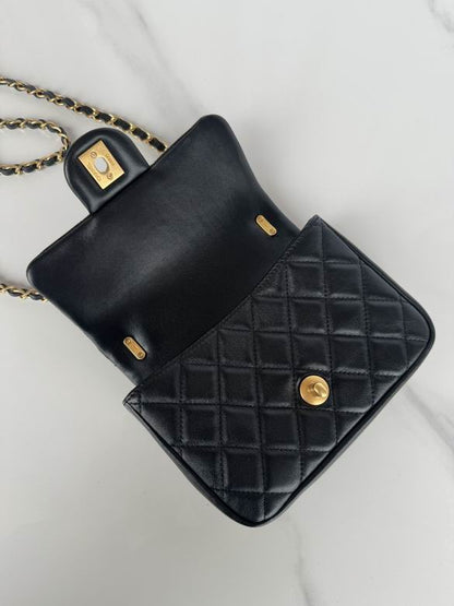 Chanel Handbags, AA+ Quality 100% Genuine Leather Classic Flap Medium Quilted Lambskin Black Gold, 18X 1 1X 5cm BL 4 Colour for chanel hand bag
