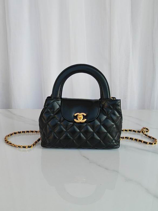 Chanel Inspired Handbags, AA+ Quality 100% Genuine Leather Classic Flap Medium Quilted Lambskin Black Gold, 13X 19X 7cm BL 1 Colour for chanel hand bag