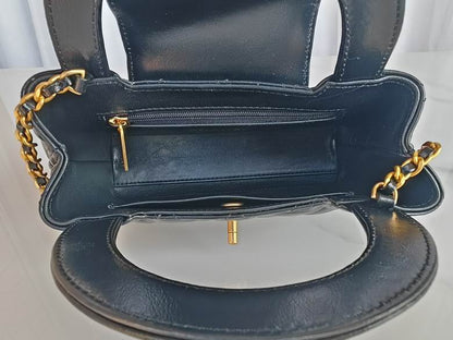 Chanel Inspired Handbags, AA+ Quality 100% Genuine Leather Classic Flap Medium Quilted Lambskin Black Gold, 13X 19X 7cm BL 1 Colour for chanel hand bag
