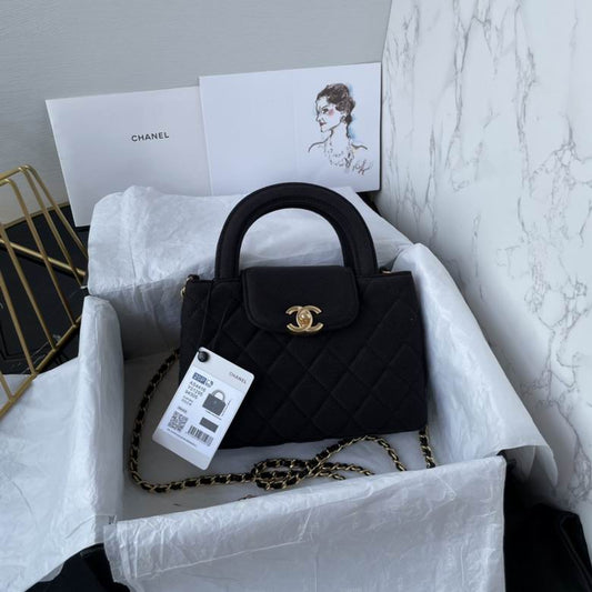 Chanel Inspired Handbags, AA+ Quality 100% Genuine Leather Classic Flap Medium Quilted Lambskin Black Gold, 13X 19X 7cm BL 4 Colour for chanel hand bag