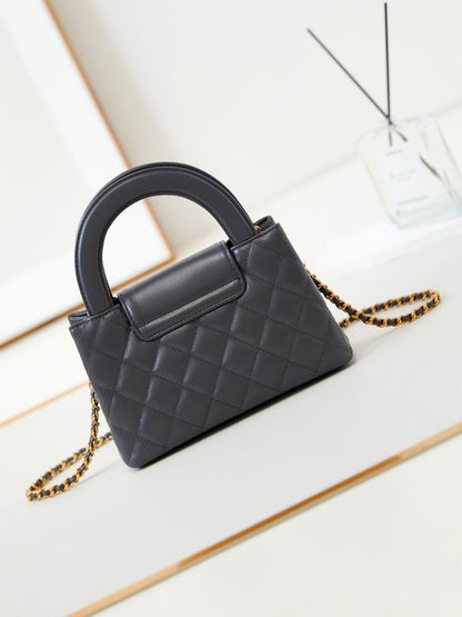 Chanel Inspired Handbags, AA+ Quality 100% Genuine Leather Classic Flap Medium Quilted Lambskin Black Gold, 18X 1 1X 5cm BL 4 Colour for chanel hand bag