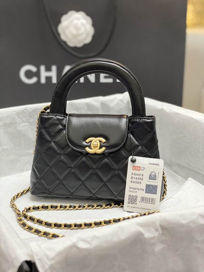 Chanel Inspired Handbags, AA+ Quality 100% Genuine Leather Classic Flap Medium Quilted Lambskin Black Gold, 13X 19X 7cm BL 3 Colour for chanel hand bag