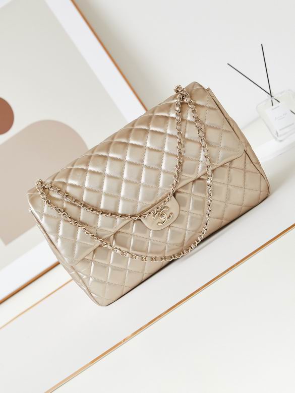 Chanel Handbags, AA+ Quality 100% Genuine Leather Classic Flap Medium Quilted Lambskin Black Gold, 18X 1 1X 5cm BL 4 Colour for chanel hand bag