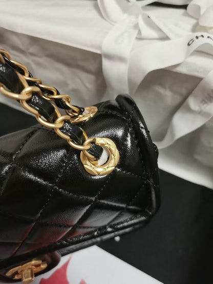 Chanel Handbags, AA+ Quality 100% Genuine Leather Classic Flap Medium Quilted Lambskin Black Gold, 18X 1 1X 5cm BL 4 Colour for chanel hand bag