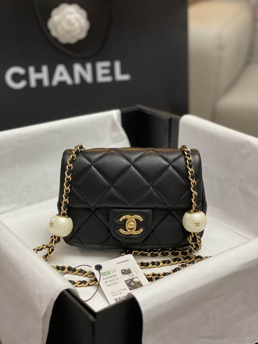 Chanel Handbags, AA+ Quality 100% Genuine Leather Classic Flap Medium Quilted Lambskin Black Gold, 18X 1 1X 5cm BL 4 Colour for chanel hand bag
