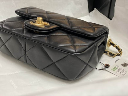 Chanel Handbags, AA+ Quality 100% Genuine Leather Classic Flap Medium Quilted Lambskin Black Gold, 18X 1 1X 5cm BL 4 Colour for chanel hand bag