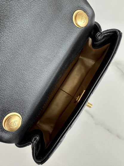 Chanel Handbags, AA+ Quality 100% Genuine Leather Classic Flap Medium Quilted Lambskin Black Gold, 18X 1 1X 5cm BL 4 Colour for chanel hand bag