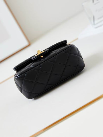 Chanel Handbags, AA+ Quality 100% Genuine Leather Classic Flap Medium Quilted Lambskin Black Gold, 18X 1 1X 5cm BL 4 Colour for chanel hand bag
