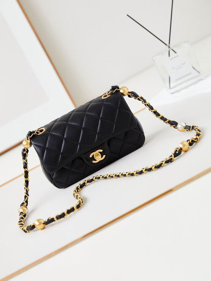 Chanel Handbags, AA+ Quality 100% Genuine Leather Classic Flap Medium Quilted Lambskin Black Gold, 18X 1 1X 5cm BL 4 Colour for chanel hand bag