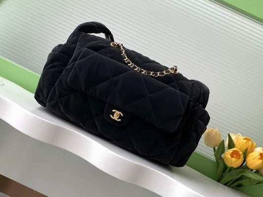 Chanel Inspired Handbags, AA+ Quality 100% Genuine Leather Classic Flap Medium Quilted Lambskin Black Gold, 25X 14X 9cm BL 3 Colour for chanel hand bag