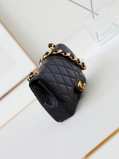 Chanel Handbags, AA+ Quality 100% Genuine Leather Classic Flap Medium Quilted Lambskin Black Gold, 18X 1 1X 5cm BL 4 Colour for chanel hand bag