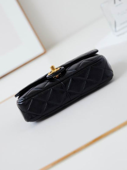 Chanel Handbags, AA+ Quality 100% Genuine Leather Classic Flap Medium Quilted Lambskin Black Gold, 18X 1 1X 5cm BL 4 Colour for chanel hand bag