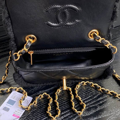 Chanel Inspired Handbags, AA+ Quality 100% Genuine Leather Classic Flap Medium Quilted Lambskin Black Gold, 18X 1 1X 5cm BL 4 Colour for chanel hand bag