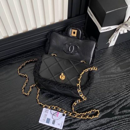 Chanel Inspired Handbags, AA+ Quality 100% Genuine Leather Classic Flap Medium Quilted Lambskin Black Gold, 18X 1 1X 5cm BL 4 Colour for chanel hand bag