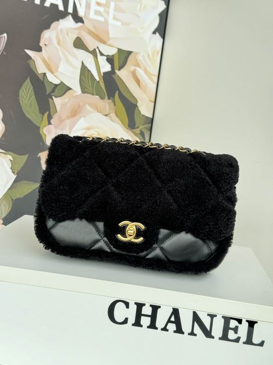 Chanel Inspired Handbags, AA+ Quality 100% Genuine Leather Classic Flap Medium Quilted Lambskin Black Gold, 18X 1 1X 5cm BL 4 Colour for chanel hand bag