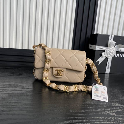 Chanel Inspired Handbags, AA+ Quality 100% Genuine Leather Classic Flap Medium Quilted Lambskin Black Gold, 18X 1 1X 5cm BL 4 Colour for chanel hand bag