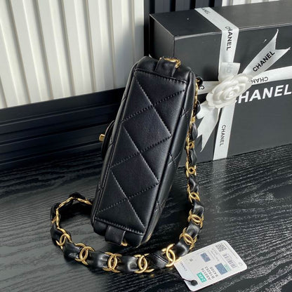 Chanel Inspired Handbags, AA+ Quality 100% Genuine Leather Classic Flap Medium Quilted Lambskin Black Gold, 18X 1 1X 5cm BL 4 Colour for chanel hand bag