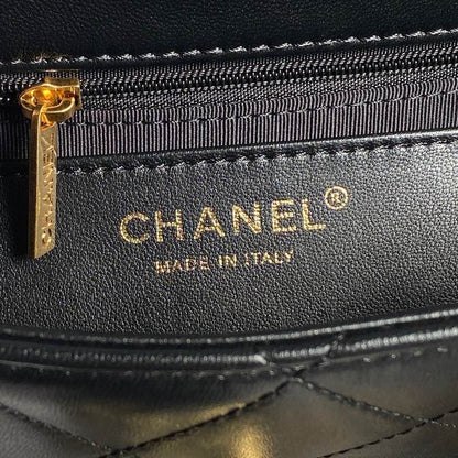 Chanel Inspired Handbags, AA+ Quality 100% Genuine Leather Classic Flap Medium Quilted Lambskin Black Gold, 18X 1 1X 5cm BL 4 Colour for chanel hand bag