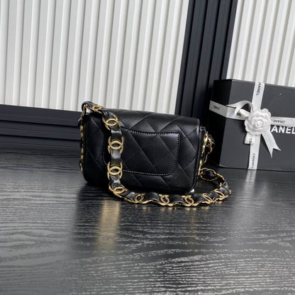 Chanel Handbags, AA+ Quality 100% Genuine Leather Classic Flap Medium Quilted Lambskin Black Gold, 18X 1 1X 5cm BL 4 Colour for chanel hand bag