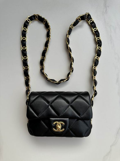 Chanel Inspired Handbags, AA+ Quality 100% Genuine Leather Classic Flap Medium Quilted Lambskin Black Gold, 18X 1 1X 5cm BL 4 Colour for chanel hand bag