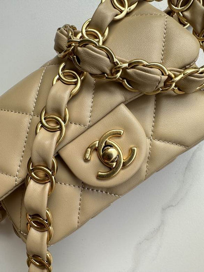 Chanel Inspired Handbags, AA+ Quality 100% Genuine Leather Classic Flap Medium Quilted Lambskin Black Gold, 18X 1 1X 5cm BL 4 Colour for chanel hand bag
