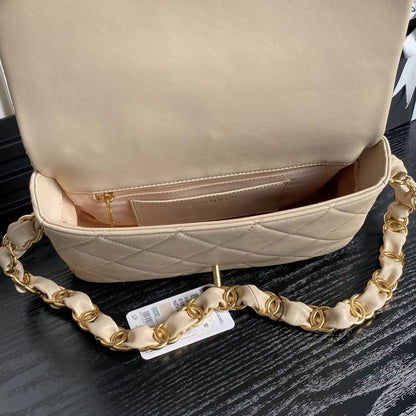 Chanel Inspired Handbags, AA+ Quality 100% Genuine Leather Classic Flap Medium Quilted Lambskin Black Gold, 18X 1 1X 5cm BL 4 Colour for chanel hand bag