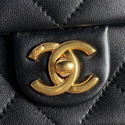 Chanel Handbags, AA+ Quality 100% Genuine Leather Classic Flap Medium Quilted Lambskin Black Gold, 18X 1 1X 5cm BL 4 Colour for chanel hand bag