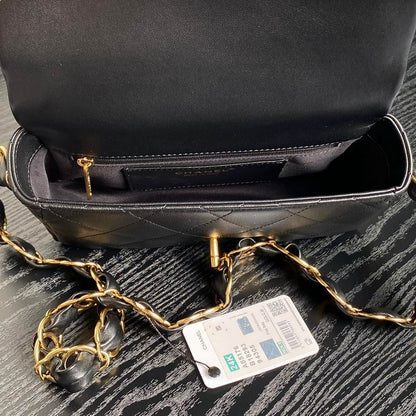 Chanel Handbags, AA+ Quality 100% Genuine Leather Classic Flap Medium Quilted Lambskin Black Gold, 18X 1 1X 5cm BL 4 Colour for chanel hand bag