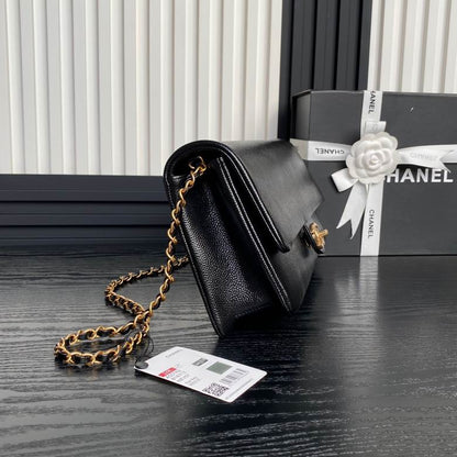 Chanel Inspired Handbags, AA+ Quality 100% Genuine Leather Classic Flap Medium Quilted Lambskin Black Gold, 18X 1 1X 5cm BL 4 Colour for chanel hand bag